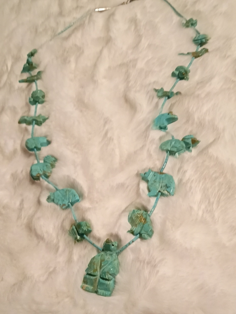 Vintage Turquoise Fetish Necklace -  Jewelry